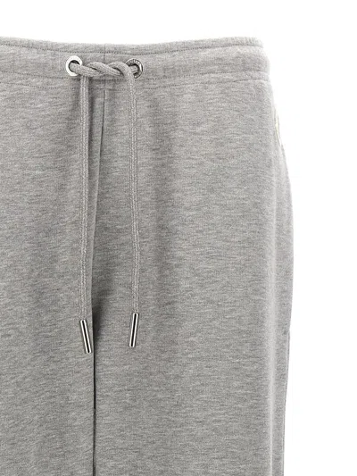 Moncler Grey Cotton Blend Joggers In Gray