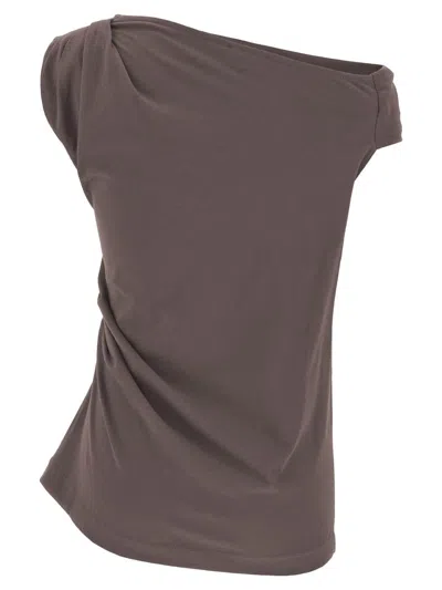 Dries Van Noten Grey Henray Top In Brown