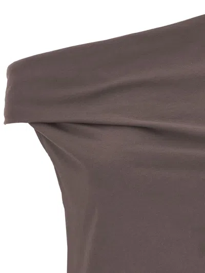 Dries Van Noten Grey Henray Top In Brown