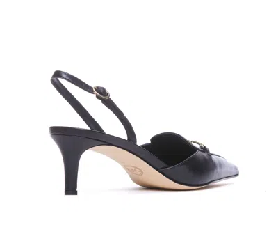 Michael Kors Lena Slingback In Black Leather In Black