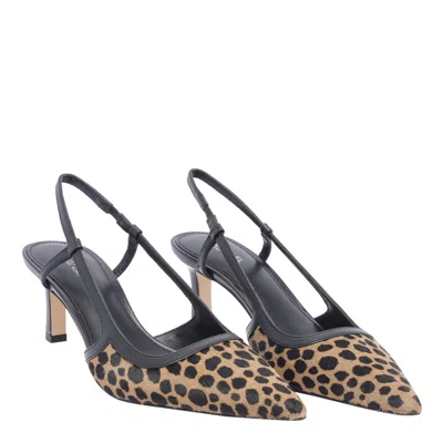 Michael Kors "alora" Animal Print Pointed Toe Pumps In Brown