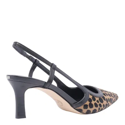 Michael Kors "alora" Animal Print Pointed Toe Pumps In Brown