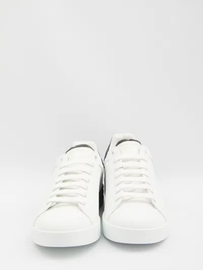 Dolce & Gabbana Sneakers From The Portofino Line In Calfskin In White