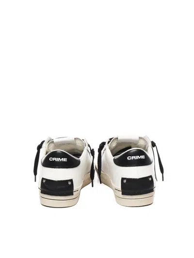 Crime London Leather Sneakers In White
