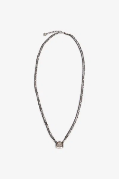 Roberto Cavalli Necklace With Double Chain And Rc Monogram