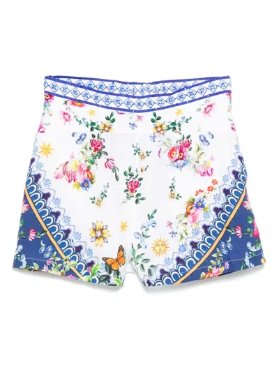 Camilla Linen Shorts In Multi