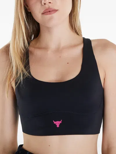Under Armour Project Rock Lg Grind Sports Bra In Blue