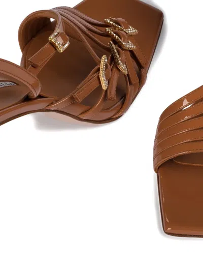 Le Silla 95mm Scarlet Sandals In Brown