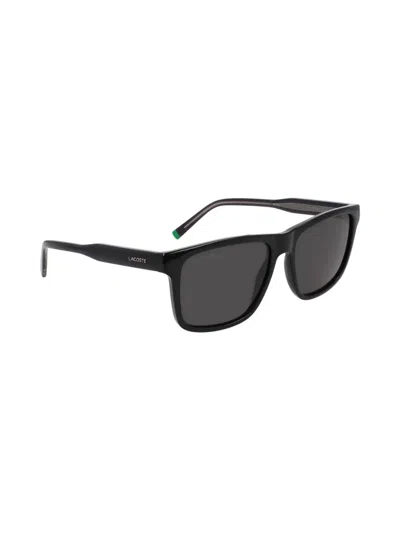Lacoste Casual Elegance 56mm Rectangular Sunglasses In Black