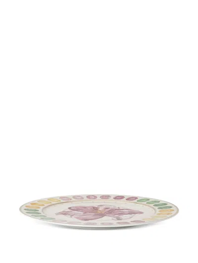 Swarovski Idyllia Lily-print Plate (33.1 Cm) In Multi