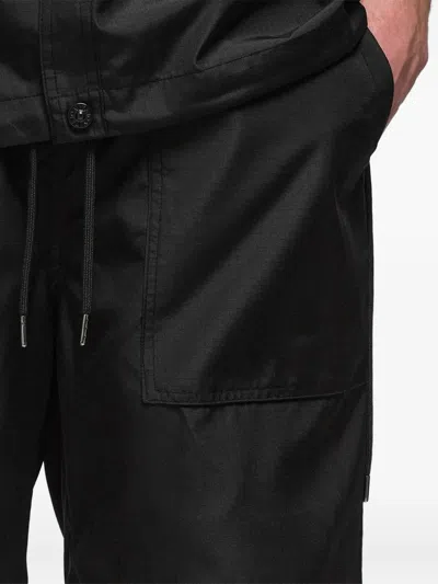 Taion Drawstring-waist Pocketed Shorts In Black