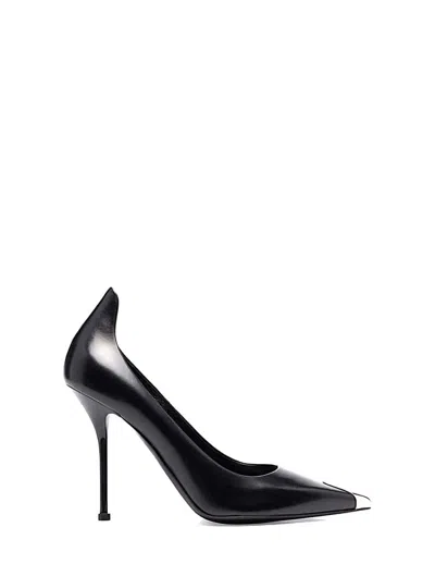 Alexander Mcqueen 110mm Metal-toecap Heel Pumps In Black