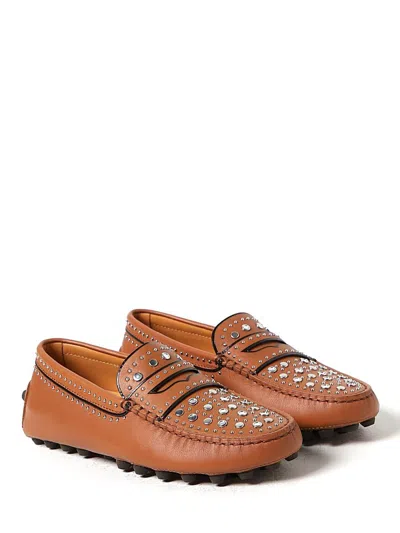 Tod's Gommino Bubble With Studs In Brown
