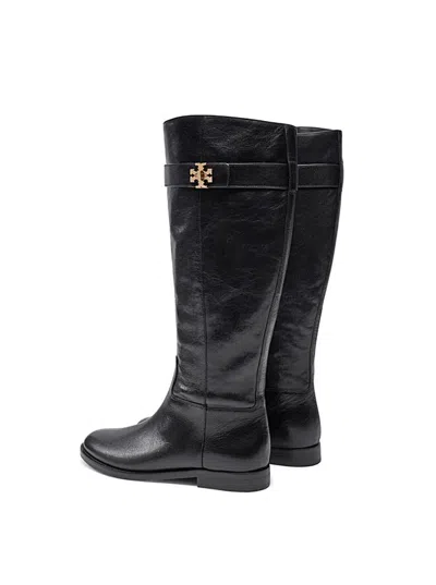 Tory Burch T-lock Riding Boots In Black