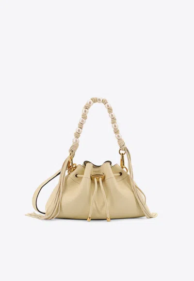 Jimmy Choo Small Cinch Embellished Leather Top Handle Bag
