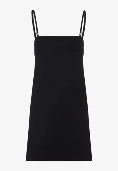 Sportmax Mini-length Sleeveless Dress Adjustable Straps In Black
