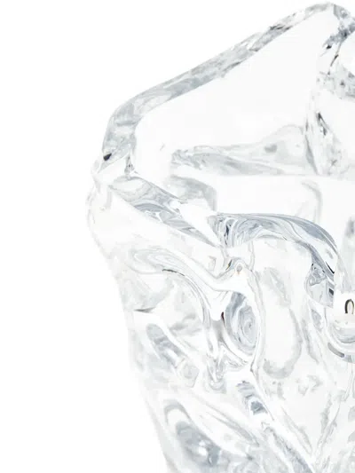 Polspotten Ice Sculptural Glass Vase (29cm X 16cm X 15cm) In Transparent