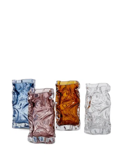Polspotten Ice Sculptural Glass Vase (29cm X 16cm X 15cm) In Transparent