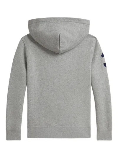 Polo Ralph Lauren Big Pony Fleece Hoodie In Gray