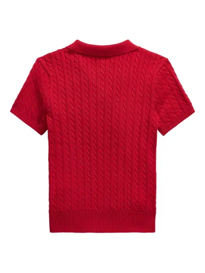 Polo Ralph Lauren Cable-knit Polo Sweater In Red