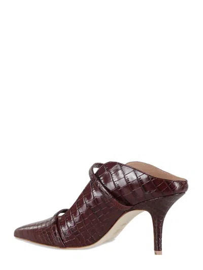 Malone Souliers 70mm Crocodile-effect Mules In Red