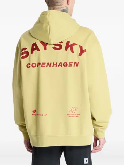 Saysky Embroidered Hoodie In Yellow