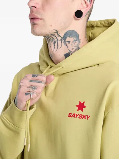 Saysky Embroidered Hoodie In Yellow
