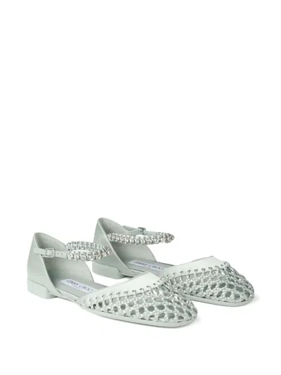 Jimmy Choo Dila Ballerina Flats In Green