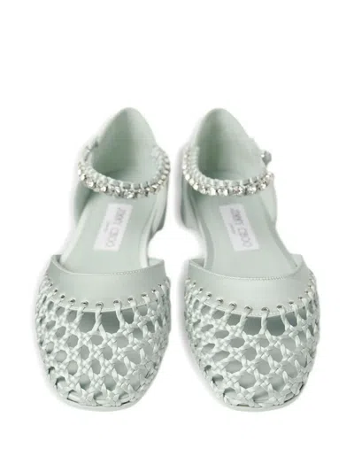 Jimmy Choo Dila Ballerina Flats In Green