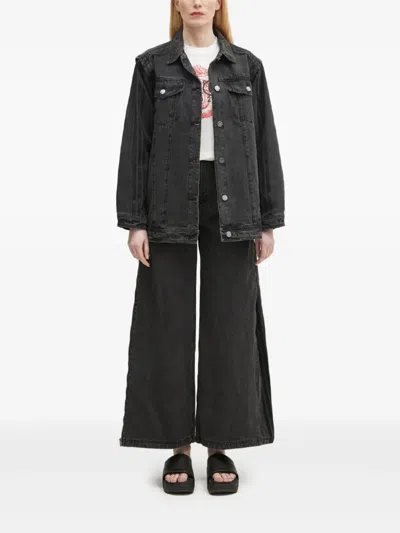 Adidas Originals Panelled Denim Jacket In Black