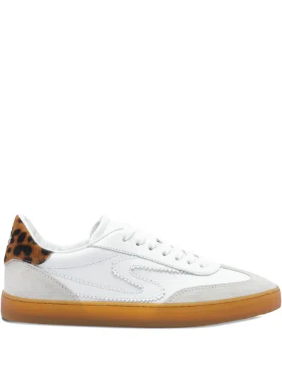 Stuart Weitzman Leopard-print Leather Sneakers In Multi