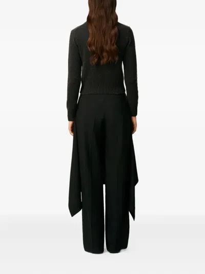Ami Alexandre Mattiussi Layered Wool Trousers In Black