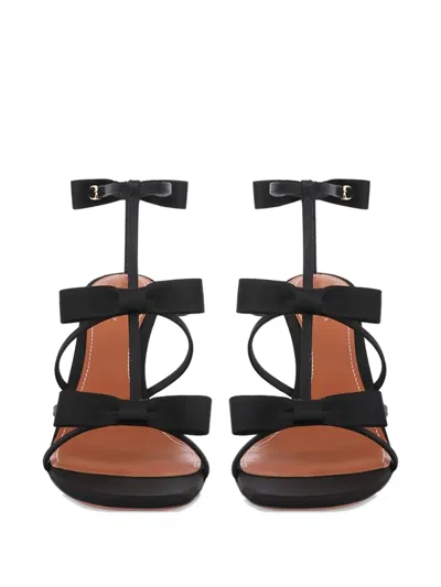 Zimmermann 85mm Bow-embellished T-bar Sandals In Black