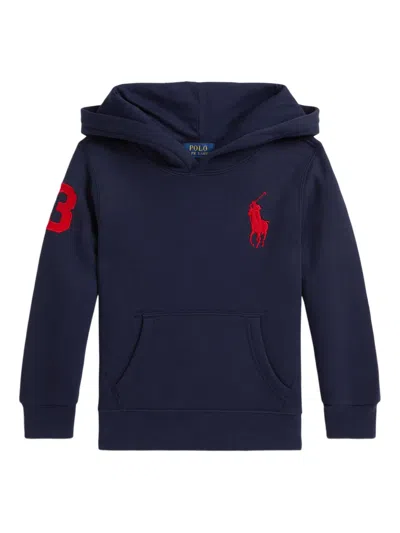 Polo Ralph Lauren Ralph Lauren Big Pony Fleece Hoodie In Blue