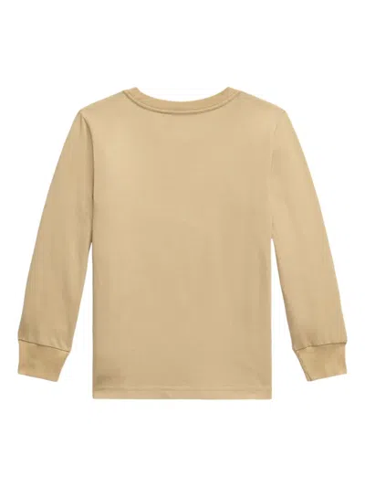 Polo Ralph Lauren Toddler And Little Boys Cotton Jersey Long Sleeve T-shirt In Neutral
