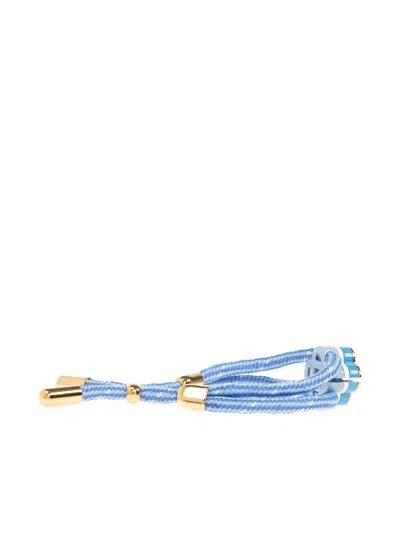 Casablanca Knotted Rope Bracelet In Blue