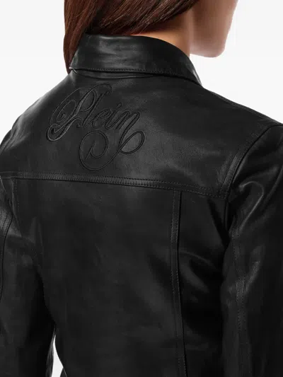Philipp Plein Embroidered Sheepskin Jacket