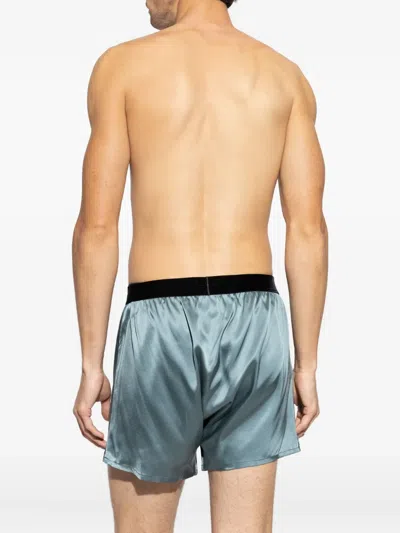 Tom Ford Silk Satin Boxers In Neutral