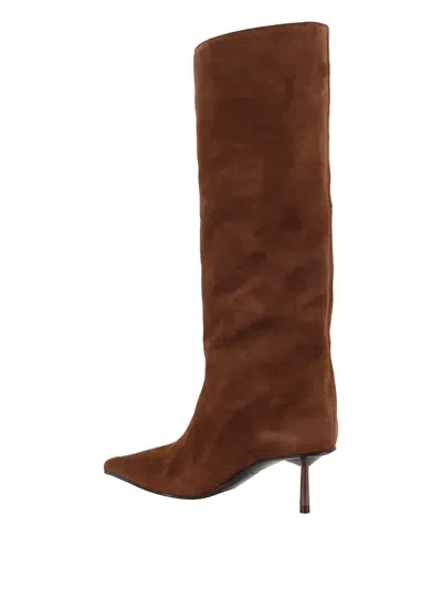 Le Silla Knee-high Toffee Suede Bella Boots In Brown