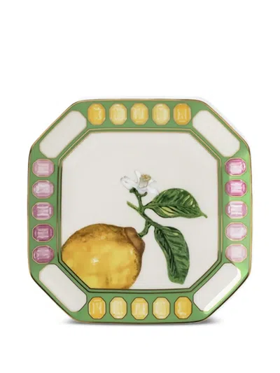 Swarovski Idyllia Lemon-print Plate (11cm) In Multi