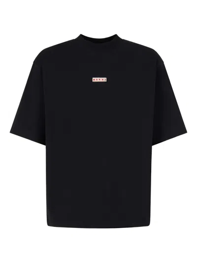 Marni Logo Tee In Black