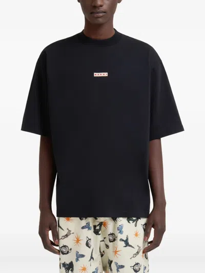 Marni Logo Tee In Black