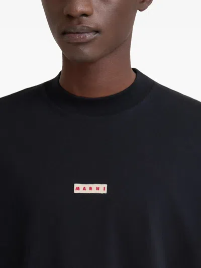 Marni Logo Tee In Black