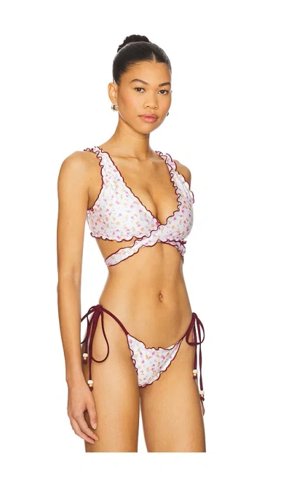 Kulani Kinis Lettuce Edge Wrap Bikini Top