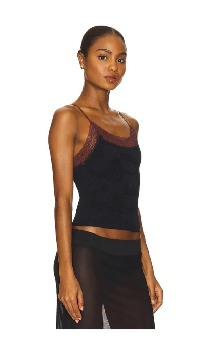 Free People Jules Lace Trim Seamless Crop Camisole
