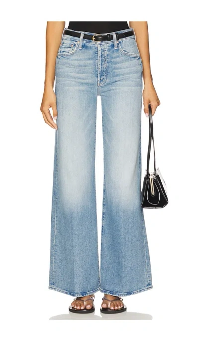 Mother Womens Horseback To Quarterback The Doozy Flared Straight-leg Mid-rise Stretch-denim Jeans In Blue