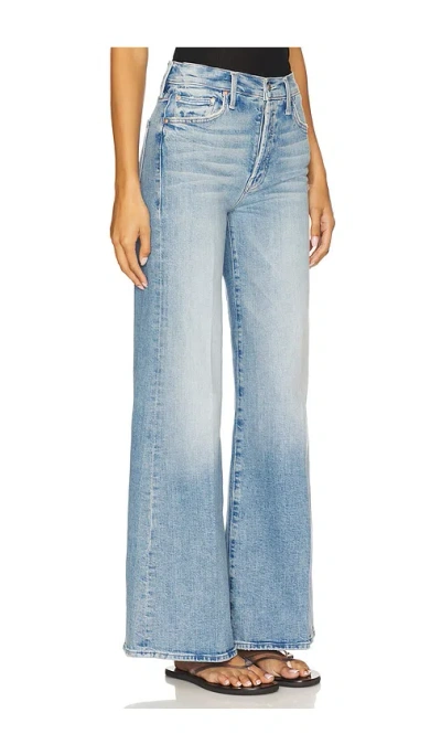Mother Womens Horseback To Quarterback The Doozy Flared Straight-leg Mid-rise Stretch-denim Jeans In Blue
