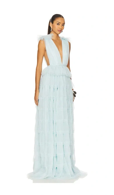 Sau Lee Sabrina Gown In Green