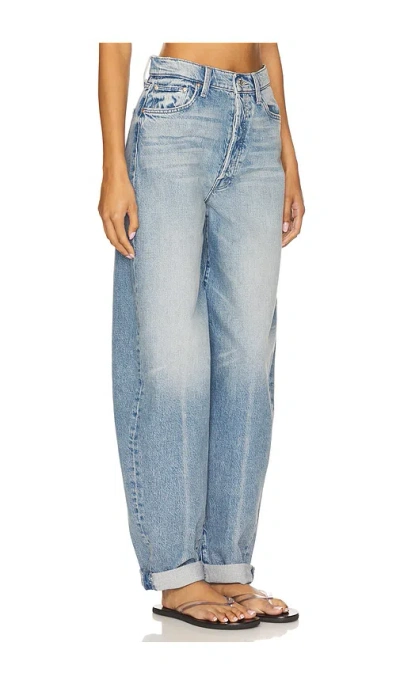 Mother Pipe-dream Button Sneak Fray Jeans In Blinded By The Dark