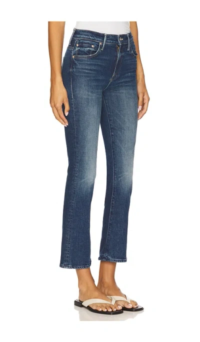 Mother The Outsider Mid Rise Ankle Fray Jeans In Uncharted Waters In Blue